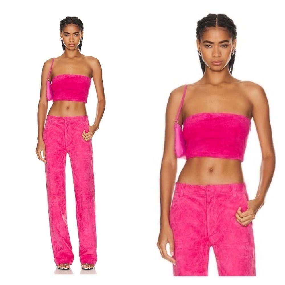 New! SPRWMN Suede Micro Tube Top in Pink 🩷 Small NWT!